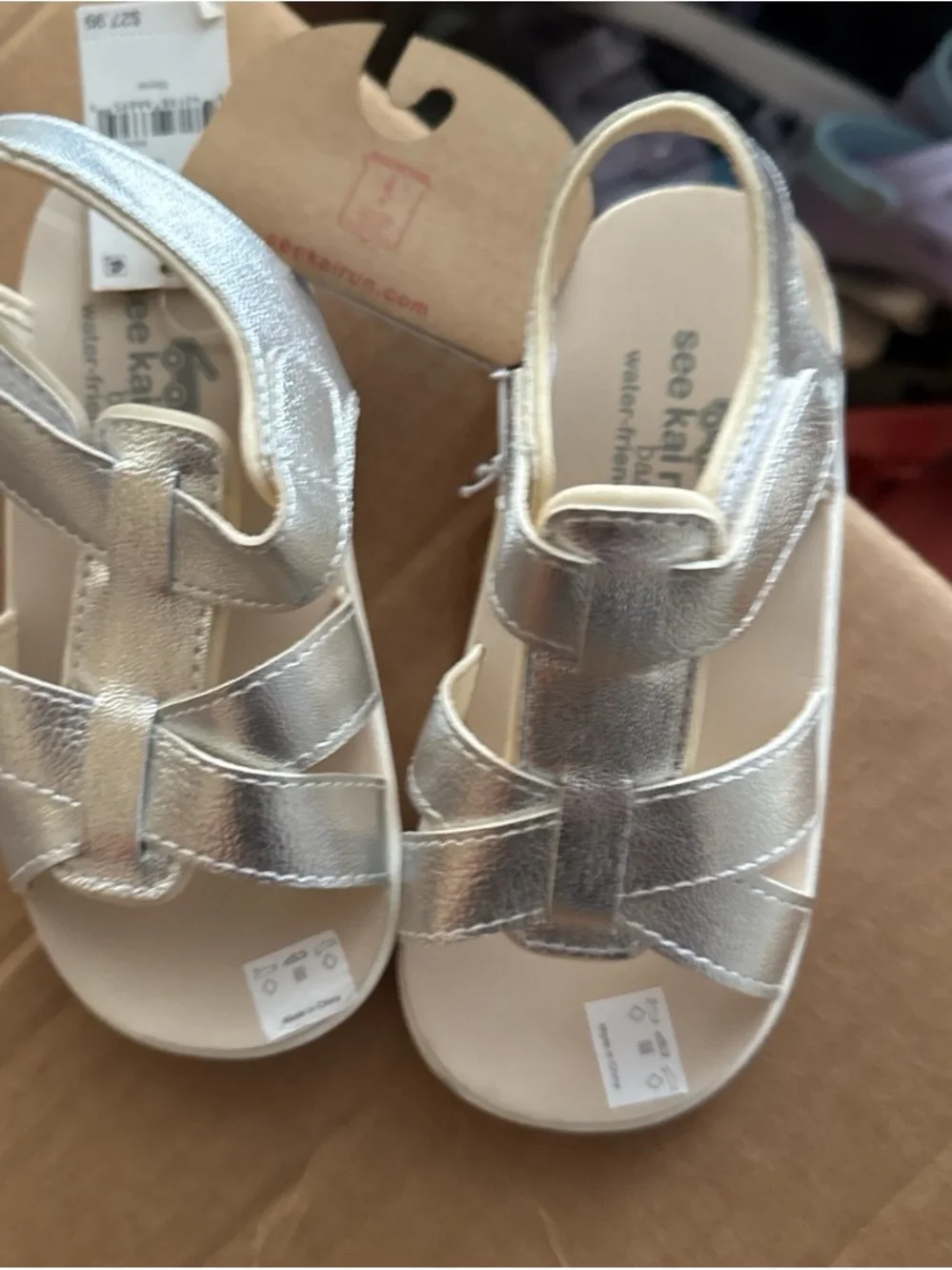 Cat & Jack Braided Double-Strap Slide Sandals — Ivory‎